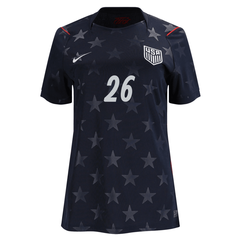 Nike Women’s Agyemang United States Away Stadium Jersey 2026 (Dark Obsidian/Pure Platinum) | SoccerWearhouse