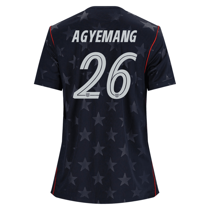 Nike Women’s Agyemang United States Away Stadium Jersey 2026 (Dark Obsidian/Pure Platinum) | SoccerWearhouse