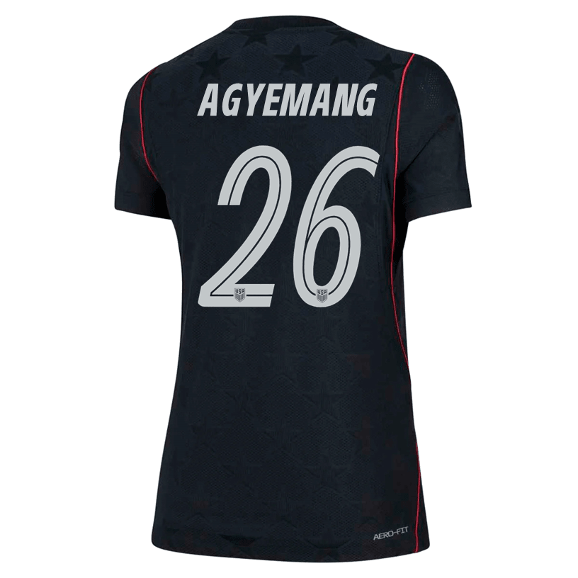 Nike Women’s Agyemang United States Match Authentic Away Jersey 2026 (Dark Obsidian/Pure Platinum) | SoccerWearhouse
