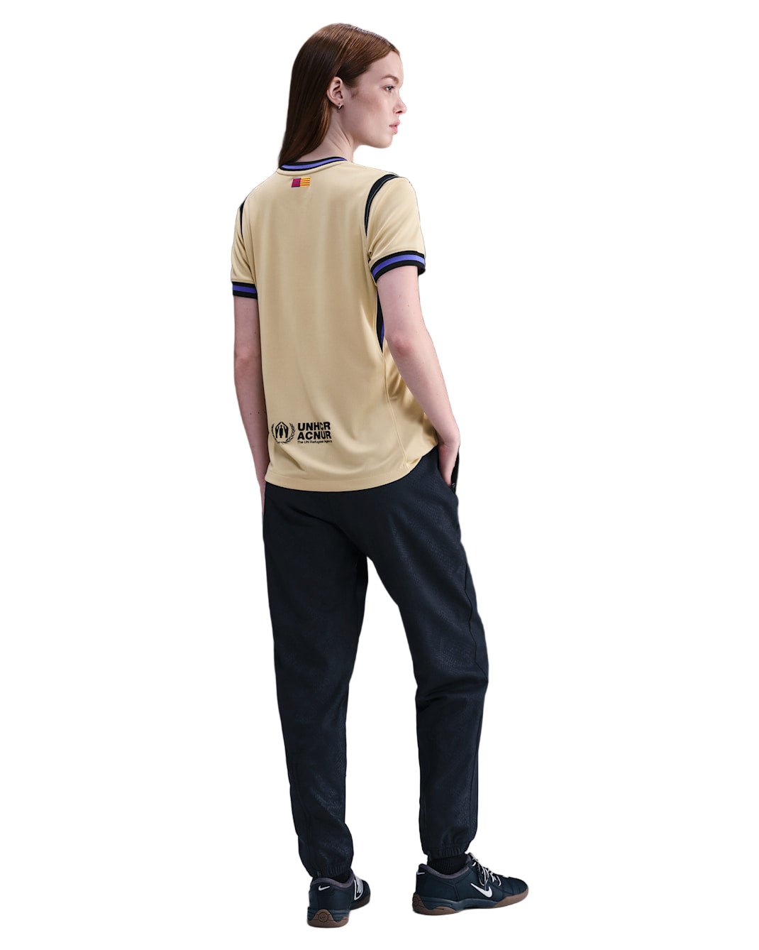 Nike Women’s Barcelona 25/26 Soccer Away Jersey (Team Gold/Persian Violet/Black) | SoccerWearhouse