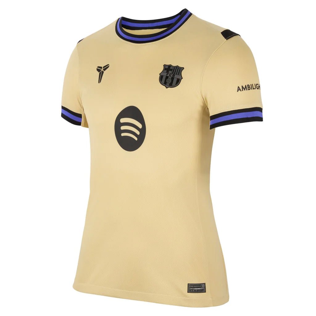 Nike Women’s Barcelona 25/26 Soccer Away Jersey (Team Gold/Persian Violet/Black) | SoccerWearhouse