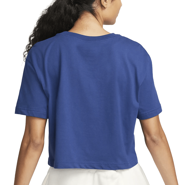 Nike Womens Barcelona Crest Crop T-Shirt (Deep Royal Blue) | SoccerWearhouse