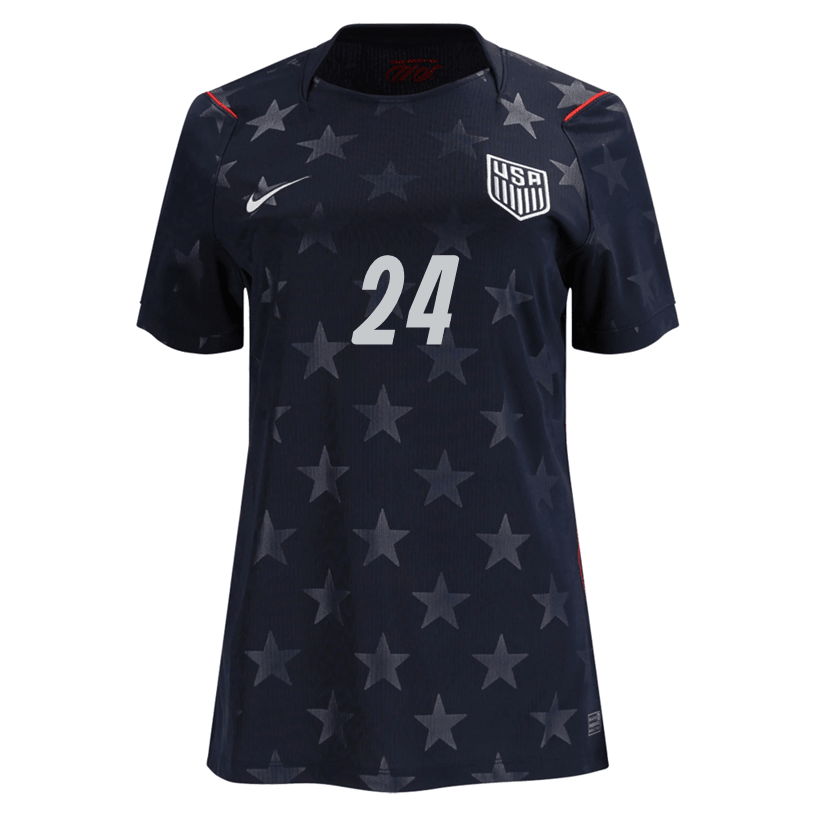 Nike Women’s Carter - Vickers United States Away Stadium Jersey 2026 (Dark Obsidian/Pure Platinum) | SoccerWearhouse