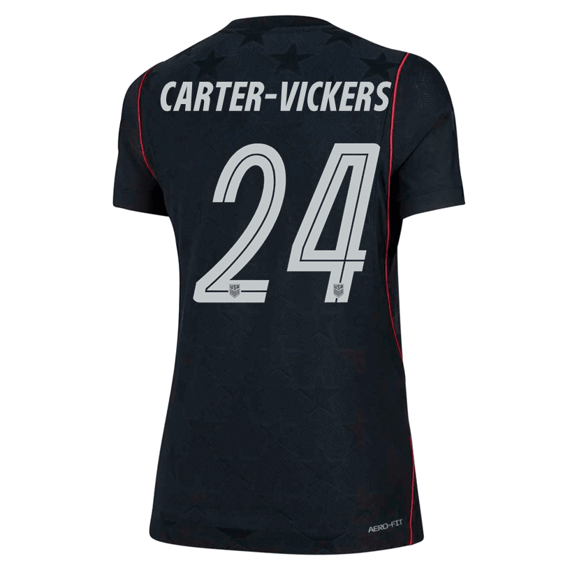 Nike Women’s Carter - Vickers United States Match Authentic Away Jersey 2026 (Dark Obsidian/Pure Platinum) | SoccerWearhouse