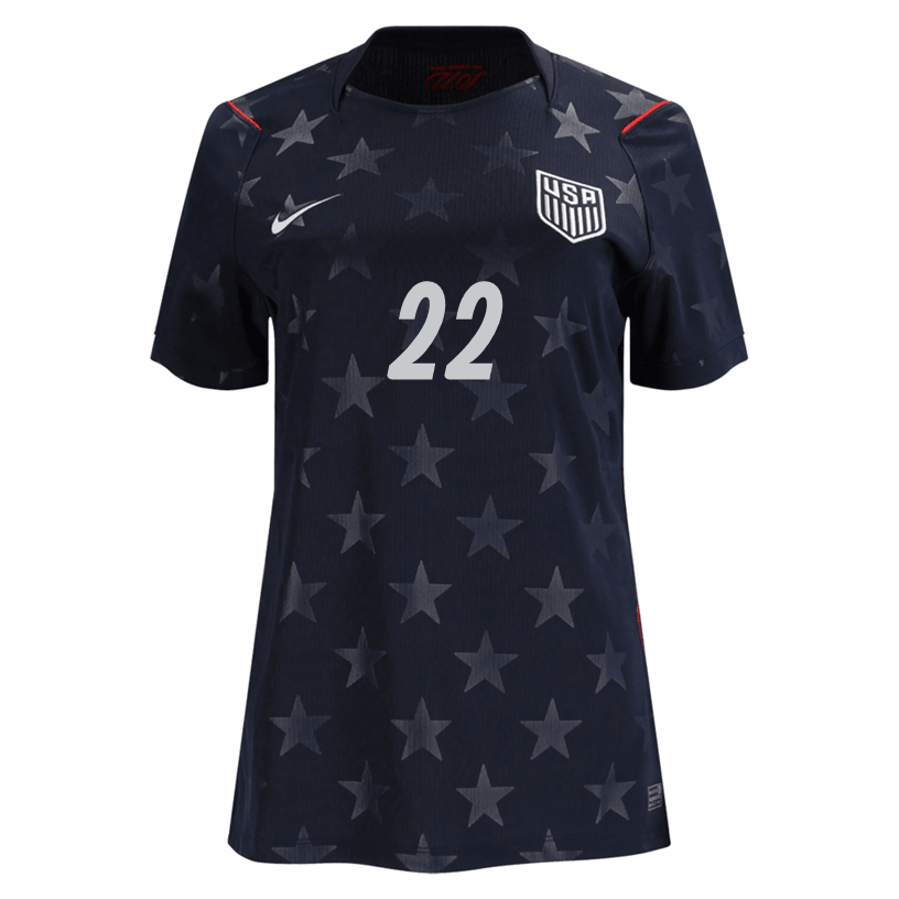 Nike Women’s De la Torre United States Away Stadium Jersey 2026 (Dark Obsidian/Pure Platinum) | SoccerWearhouse