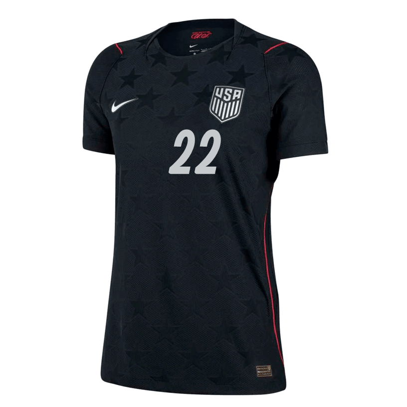 Nike Women’s De la Torre United States Match Authentic Away Jersey 2026 (Dark Obsidian/Pure Platinum) | SoccerWearhouse