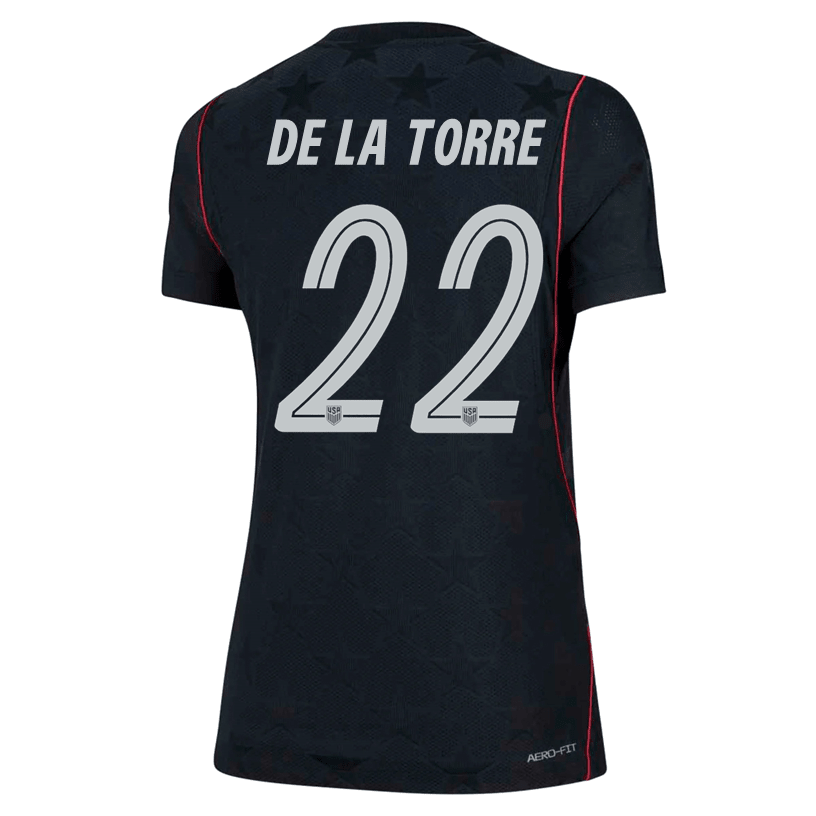 Nike Women’s De la Torre United States Match Authentic Away Jersey 2026 (Dark Obsidian/Pure Platinum) | SoccerWearhouse