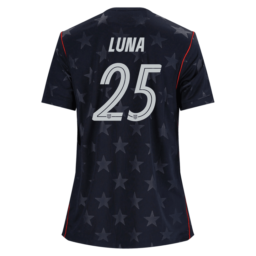 Nike Women’s Luna United States Away Stadium Jersey 2026 (Dark Obsidian/Pure Platinum) | SoccerWearhouse