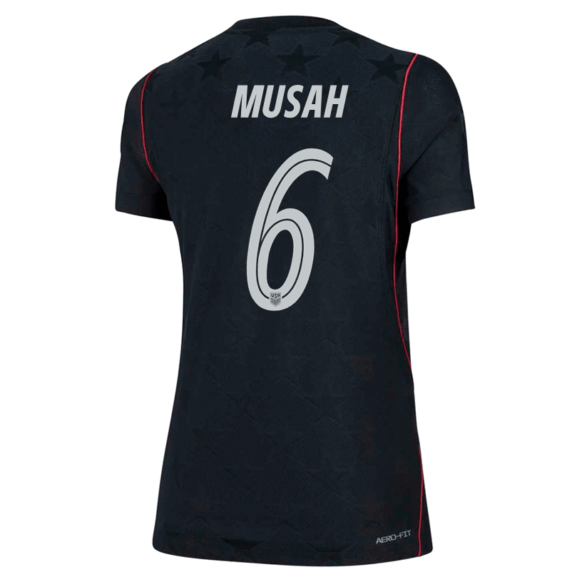 Nike Women’s Musah United States Match Authentic Away Jersey 2026 (Dark Obsidian/Pure Platinum) | SoccerWearhouse