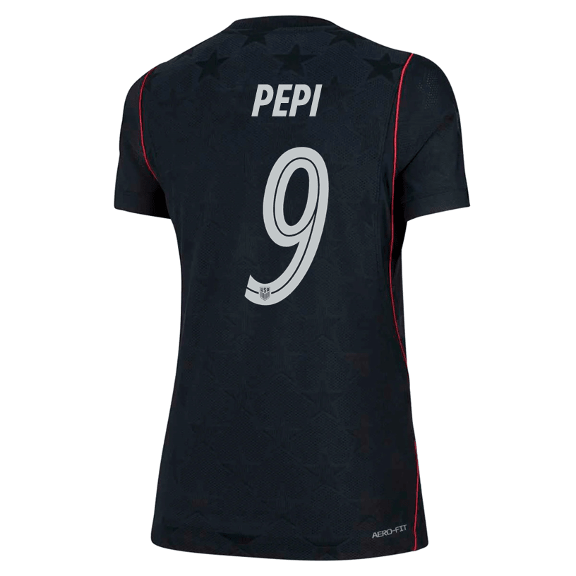 Nike Women’s Pepi United States Match Authentic Away Jersey 2026 (Dark Obsidian/Pure Platinum) | SoccerWearhouse