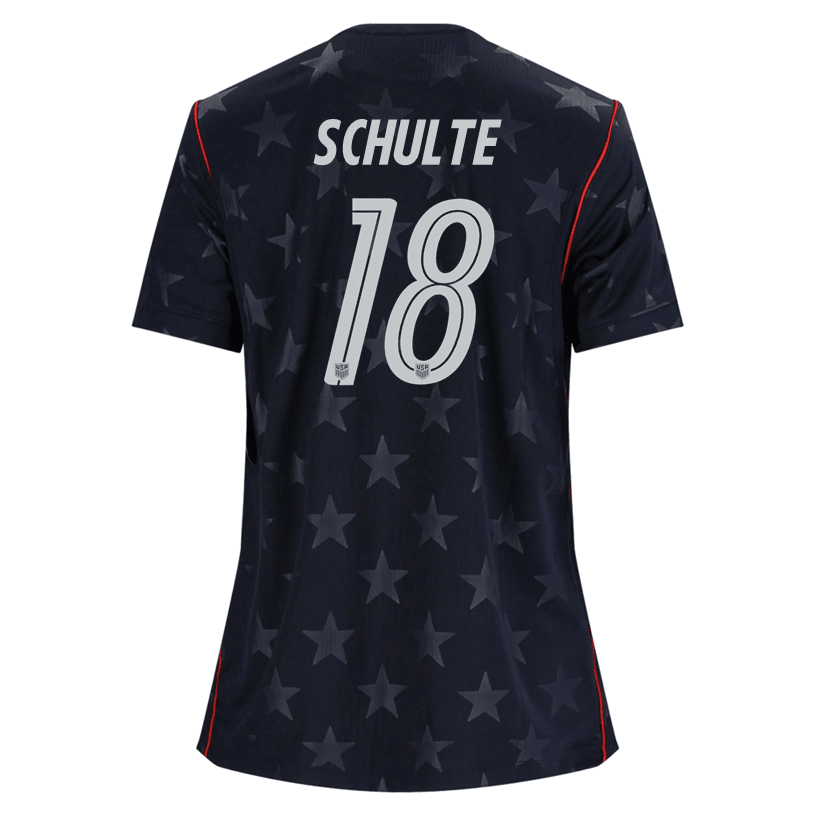 Nike Women’s Schulte United States Away Stadium Jersey 2026 (Dark Obsidian/Pure Platinum) | SoccerWearhouse