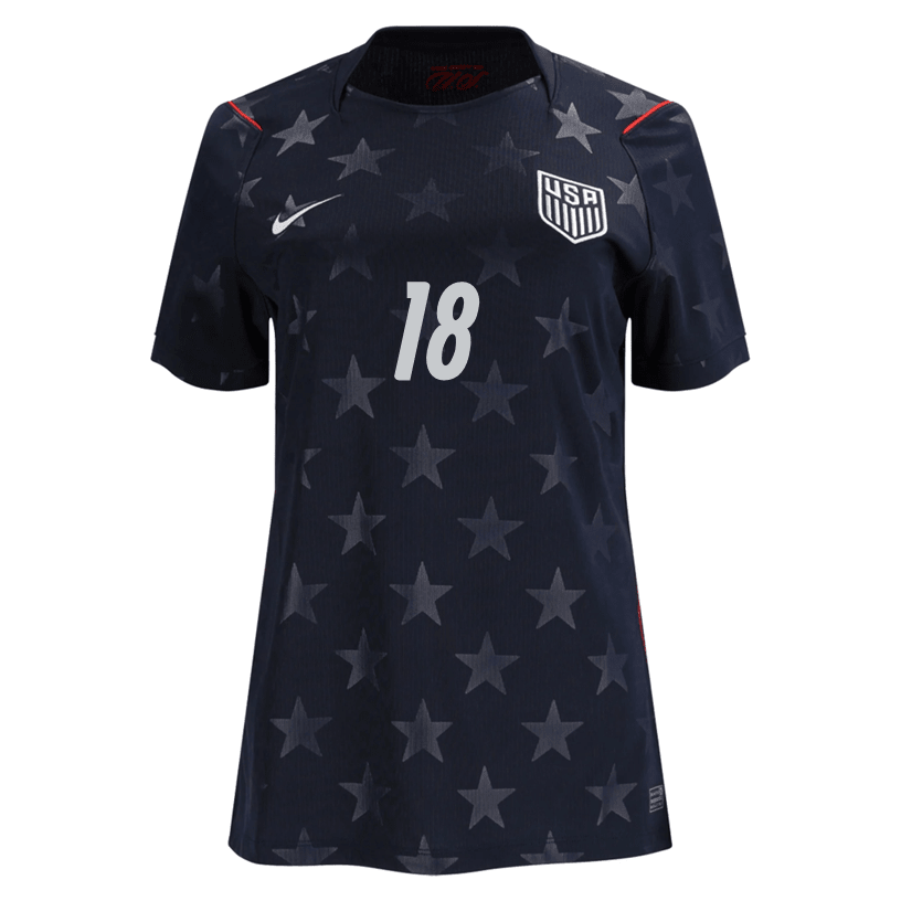 Nike Women’s Schulte United States Away Stadium Jersey 2026 (Dark Obsidian/Pure Platinum) | SoccerWearhouse