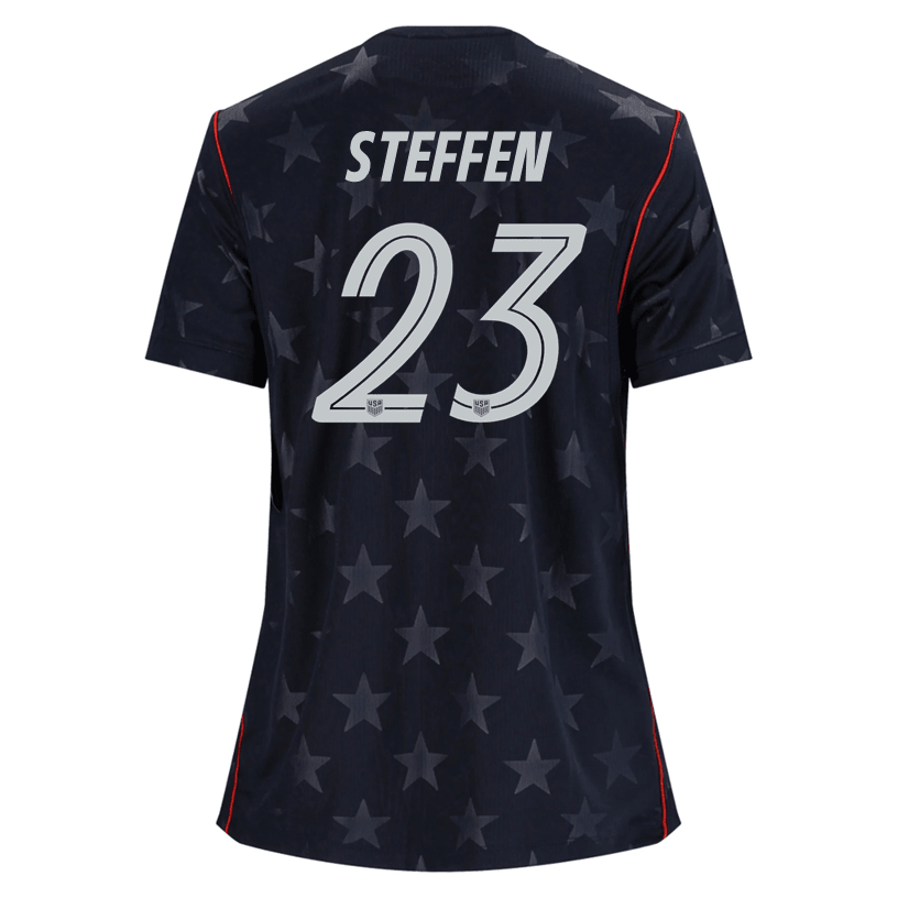 Nike Women’s Steffen United States Away Stadium Jersey 2026 (Dark Obsidian/Pure Platinum) | SoccerWearhouse