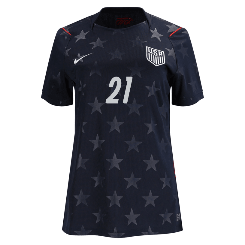 Nike Women’s Tessmann United States Away Stadium Jersey 2026 (Dark Obsidian/Pure Platinum) | SoccerWearhouse