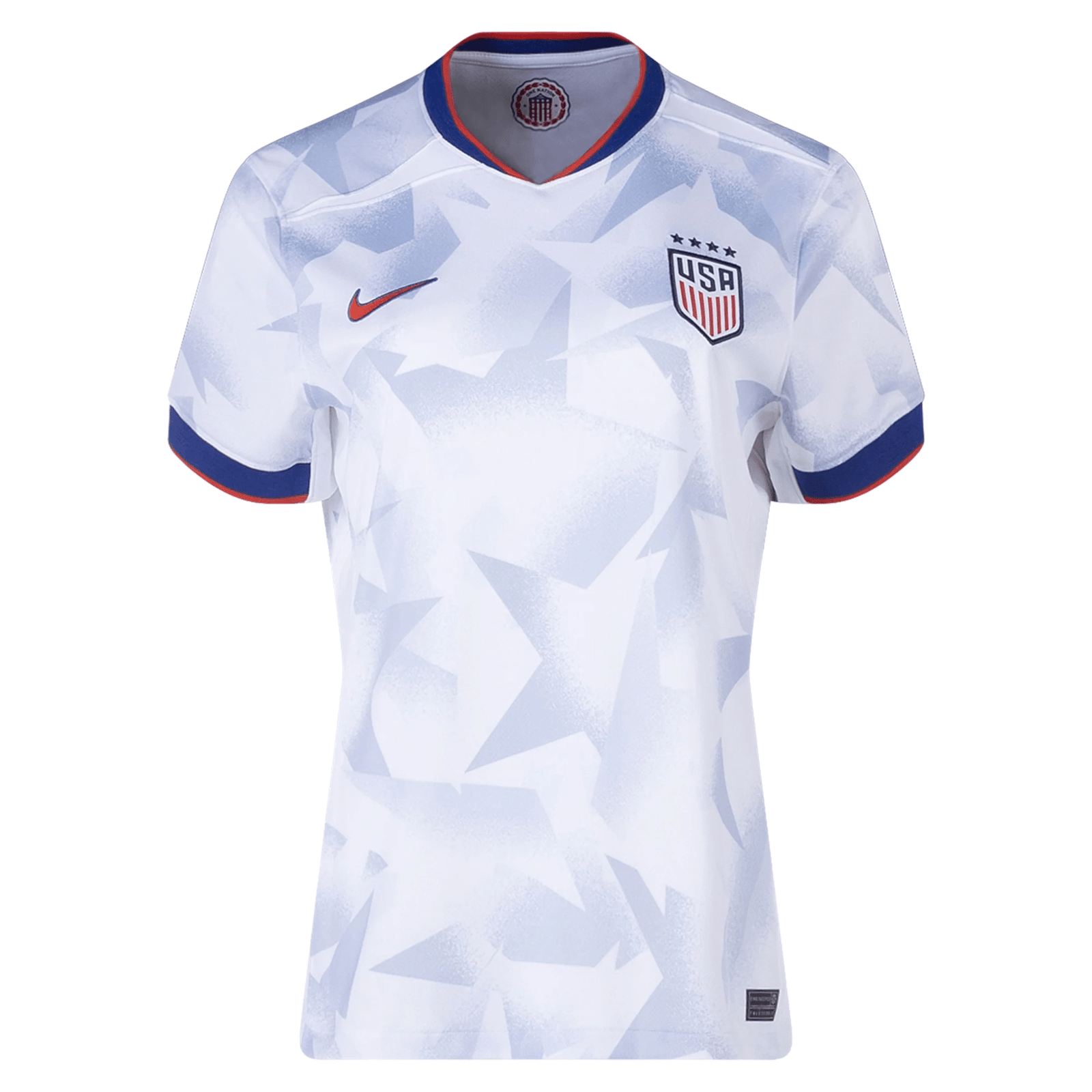 Nike Womens United States 25/26 Home 4 Star Jersey 101 (White/Rush Blue/Challenge Red) | SoccerWearhouse
