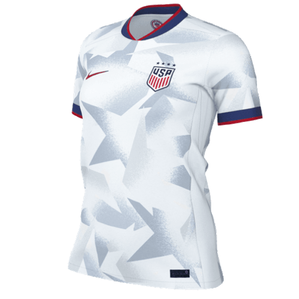 Nike Womens United States 25/26 Home 4 Star Jersey 101 (White/Rush Blue/Challenge Red) | SoccerWearhouse