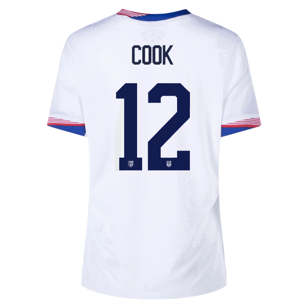 Nike Womens United States Alana Simone Cook Home Jersey 24/25 (White) | SoccerWearhouse
