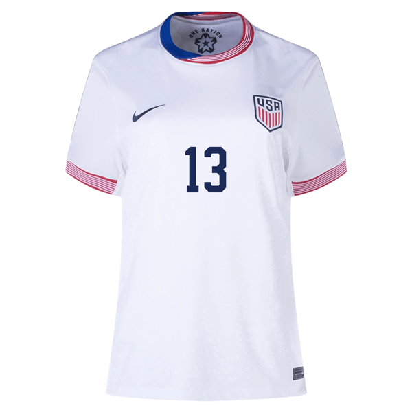 Nike Womens United States Alex Morgan Home Jersey 24/25 (White) | SoccerWearhouse