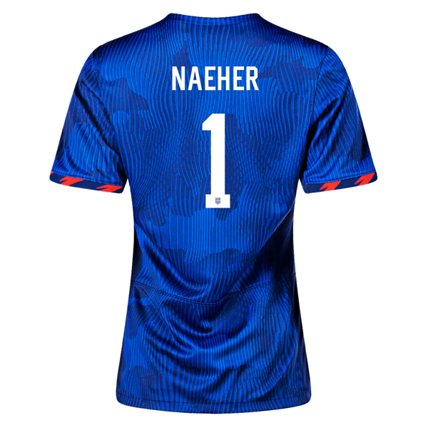 Nike Womens United States Alyssa Naeher 4 Star Away Jersey 23/24 w/ 2019 World Cup Champion Patch (Hyper Royal/Loyal Blue) | SoccerWearhouse