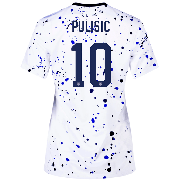 Nike Womens United States Christian Pulisic Home Jersey 23/24 (White/Loyal Blue) | SoccerWearhouse