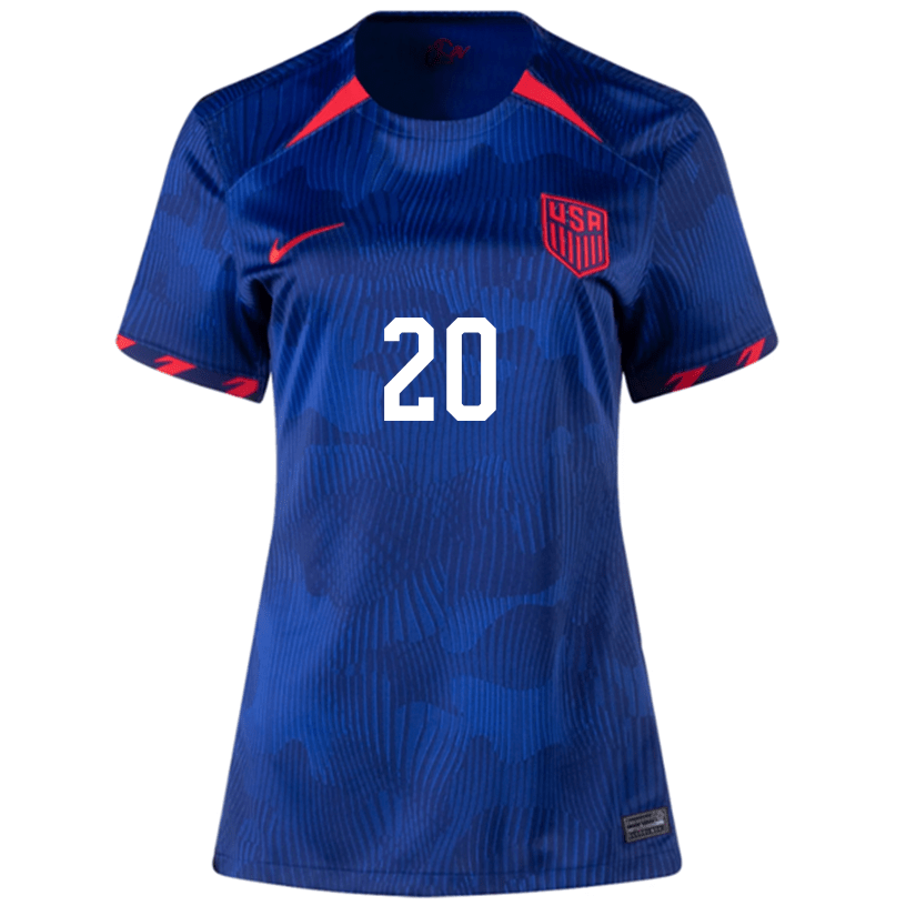 Nike Womens United States Folarin Balogun Away Jersey 23/24 (Hyper Royal/Loyal Blue) | SoccerWearhouse