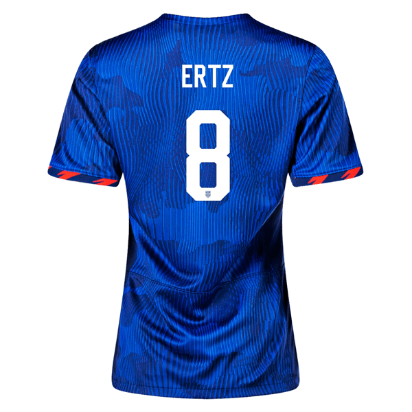 Nike Womens United States Julie Ertz 4 Star Away Jersey 23/24 w/ 2019 World Cup Champion Patch (Hyper Royal/Loyal Blue) | SoccerWearhouse