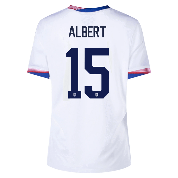 Nike Womens United States Korbin Rose Albert Home Jersey 24/25 (White) | SoccerWearhouse