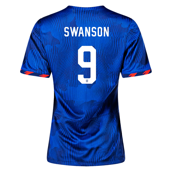 Nike Womens United States Mallory Swanson 4 Star Away Jersey 23/24 w/ 2019 World Cup Champion Patch (Hyper Royal/Loyal Blue) | SoccerWearhouse