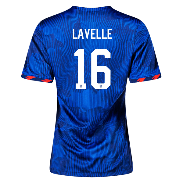 Nike Womens United States Rose Lavelle 4 Star Away Jersey 23/24 w/ 2019 World Cup Champion Patch (Hyper Royal/Loyal Blue) | SoccerWearhouse