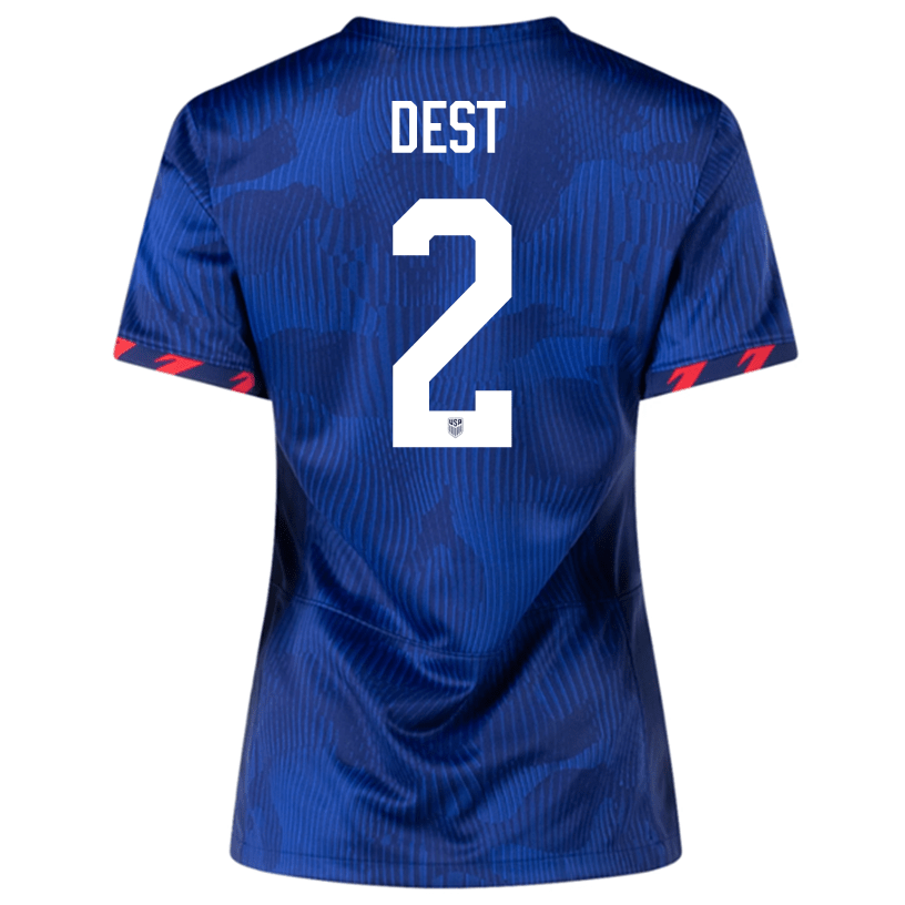 Nike Womens United States Sergino Dest Away Jersey 23/24 (Hyper Royal/Loyal Blue) | SoccerWearhouse