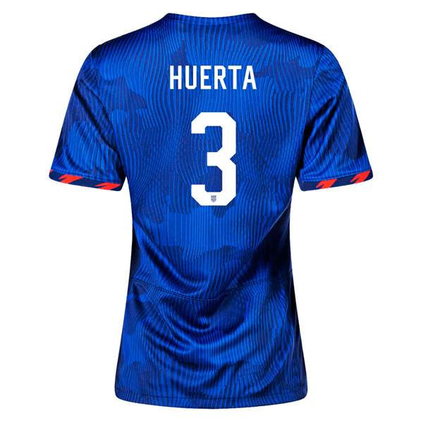 Nike Womens United States Sofia Huerta 4 Star Away Jersey 23/24 w/ 2019 World Cup Champion Patch (Hyper Royal/Loyal Blue) | SoccerWearhouse