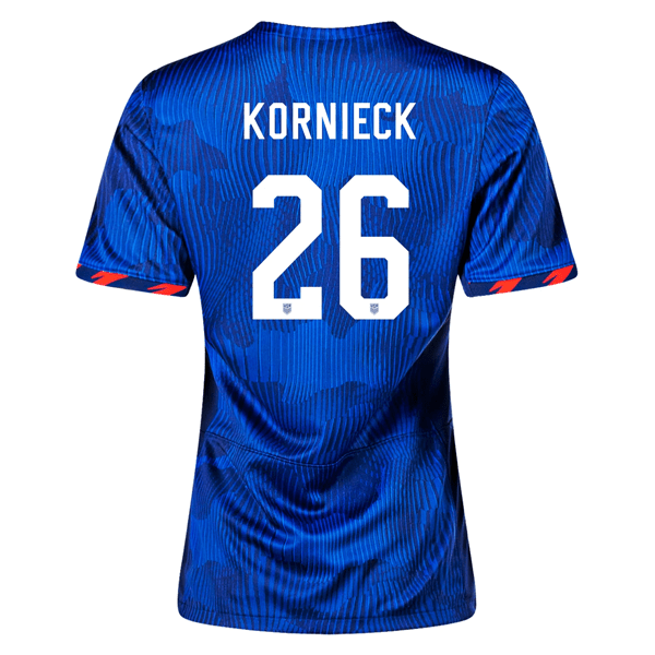 Nike Womens United States Taylor Kornieck 4 Star Away Jersey 23/24 w/ 2019 World Cup Champion Patch (Hyper Royal/Loyal Blue) | SoccerWearhouse