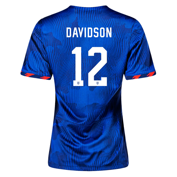 Nike Womens United States Tierna Davidson 4 Star Away Jersey 23/24 w/ 2019 World Cup Champion Patch (Hyper Royal/Loyal Blue) | SoccerWearhouse