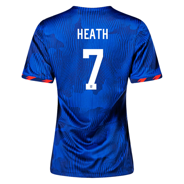 Nike Womens United States Tobin Heath 4 Star Away Jersey 23/24 w/ 2019 World Cup Champion Patch (Hyper Royal/Loyal Blue) | SoccerWearhouse
