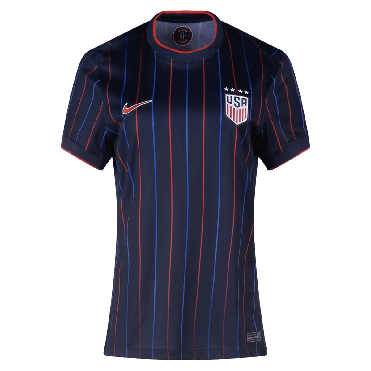Nike Womens USA 25/26 Away 4 Star Jersey (Obsidian/Challenge Red) | SoccerWearhouse