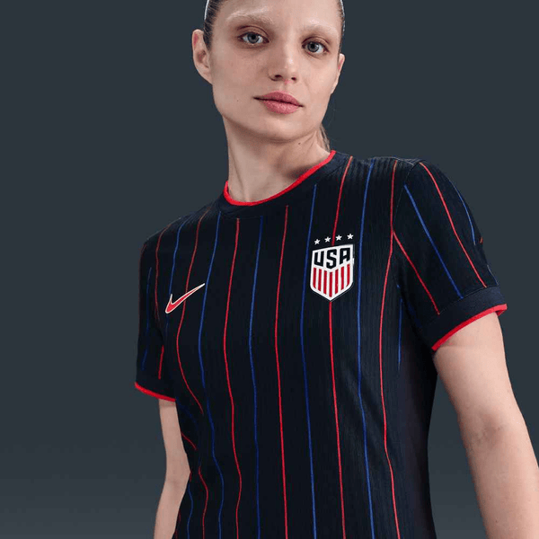 Nike Womens USA 25/26 Away 4 Star Match Authentic Jersey 452 (Obsidian