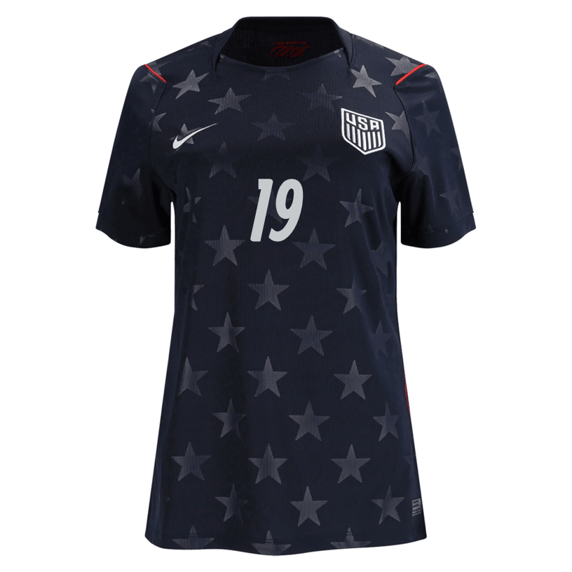 Nike Women’s Wright United States Away Stadium Jersey 2026 (Dark Obsidian/Pure Platinum) | SoccerWearhouse