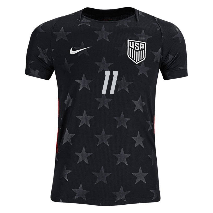 Nike Youth Aaronson United States Away Stadium Jersey 2026 (Dark Obsidian/Pure Platinum) | SoccerWearhouse