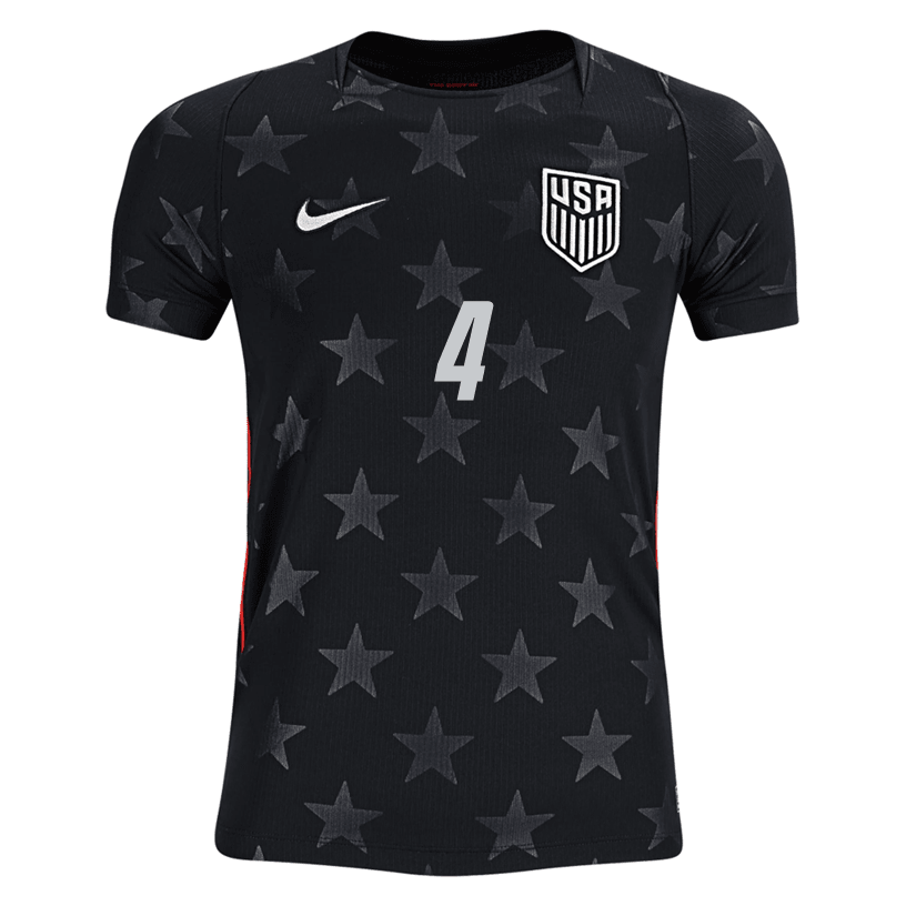 Nike Youth Adams United States Away Stadium Jersey 2026 (Dark Obsidian/Pure Platinum) | SoccerWearhouse
