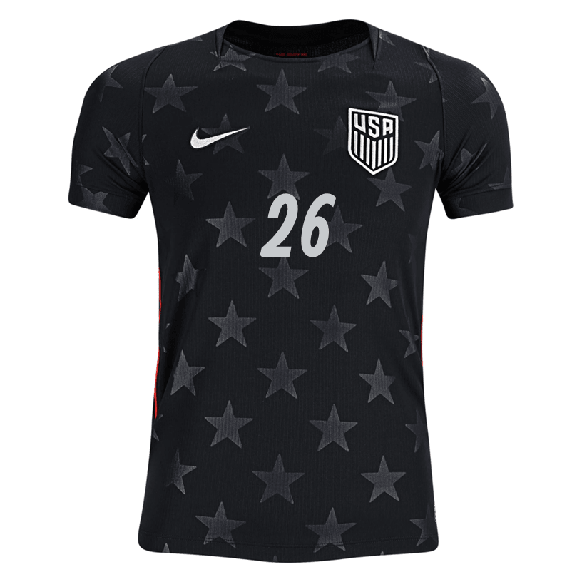 Nike Youth Agyemang United States Away Stadium Jersey 2026 (Dark Obsidian/Pure Platinum) | SoccerWearhouse