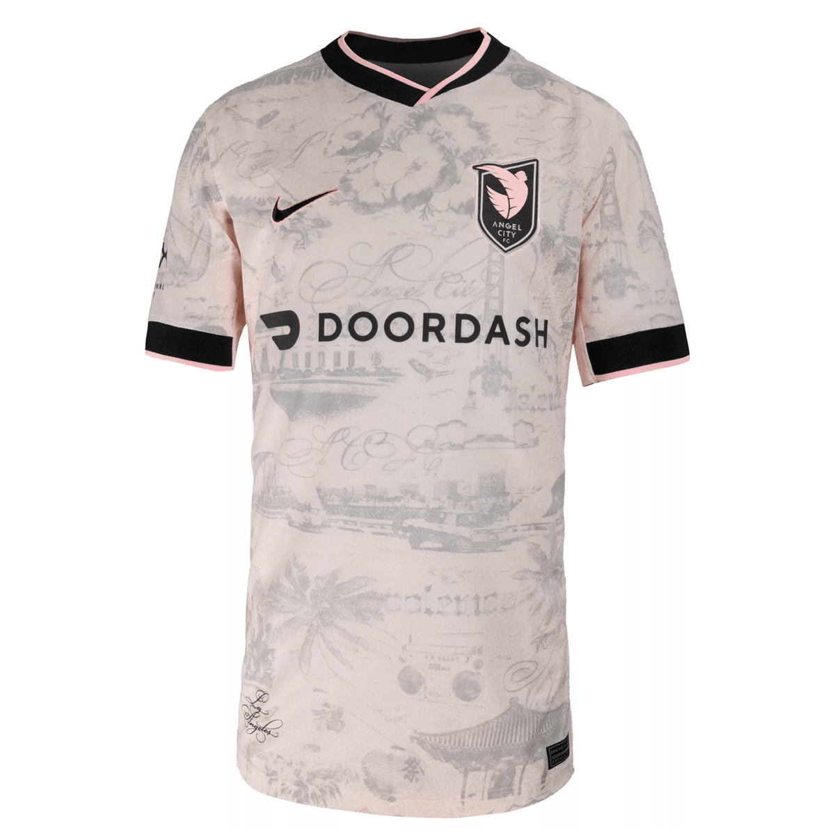 Nike Youth Angel City Away Jersey 2025 (Pink) | SoccerWearhouse