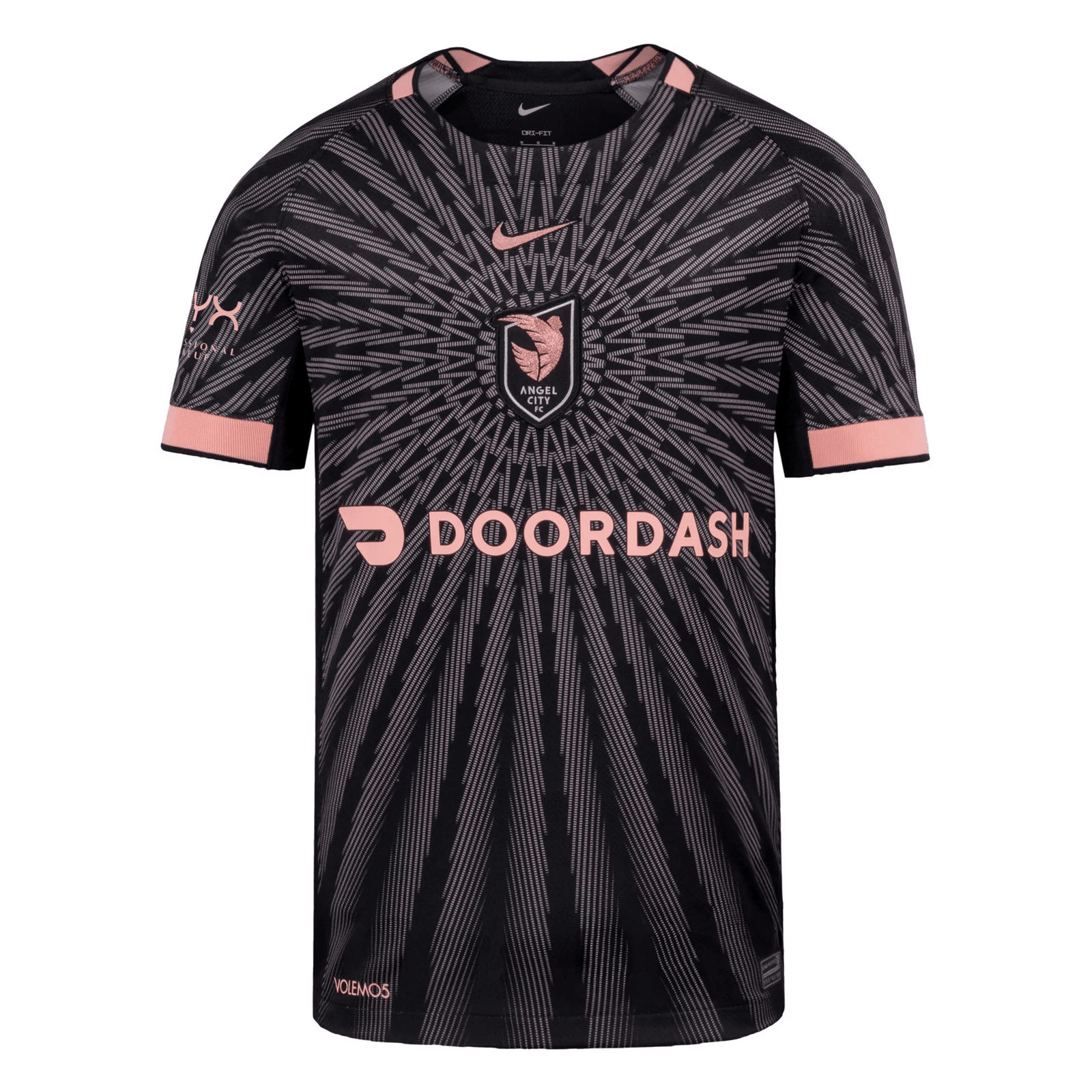 Nike Youth Angel City Home Jersey 2026 (Black/Pink) | SoccerWearhouse