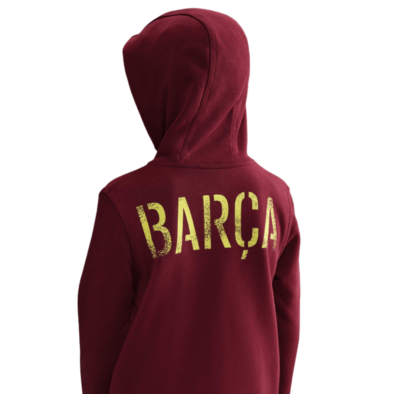 Nike Youth Barcelona 25/26 Club Hoodie (Maroon) | SoccerWearhouse