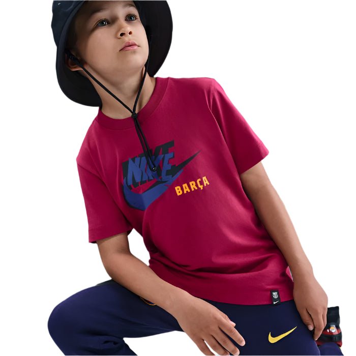Nike Youth Barcelona 25/26 Swoosh T-Shirt (Noble Red) | SoccerWearhouse