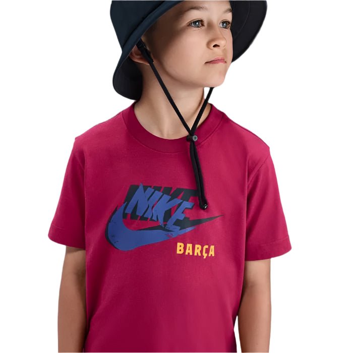 Nike Youth Barcelona 25/26 Swoosh T-Shirt (Noble Red) | SoccerWearhouse