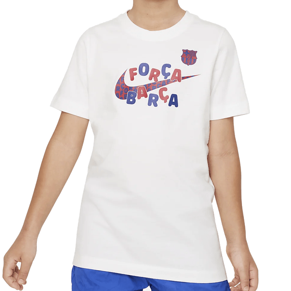 Nike Youth Barcelona Mascot T-Shirt 23/24 (White) | SoccerWearhouse