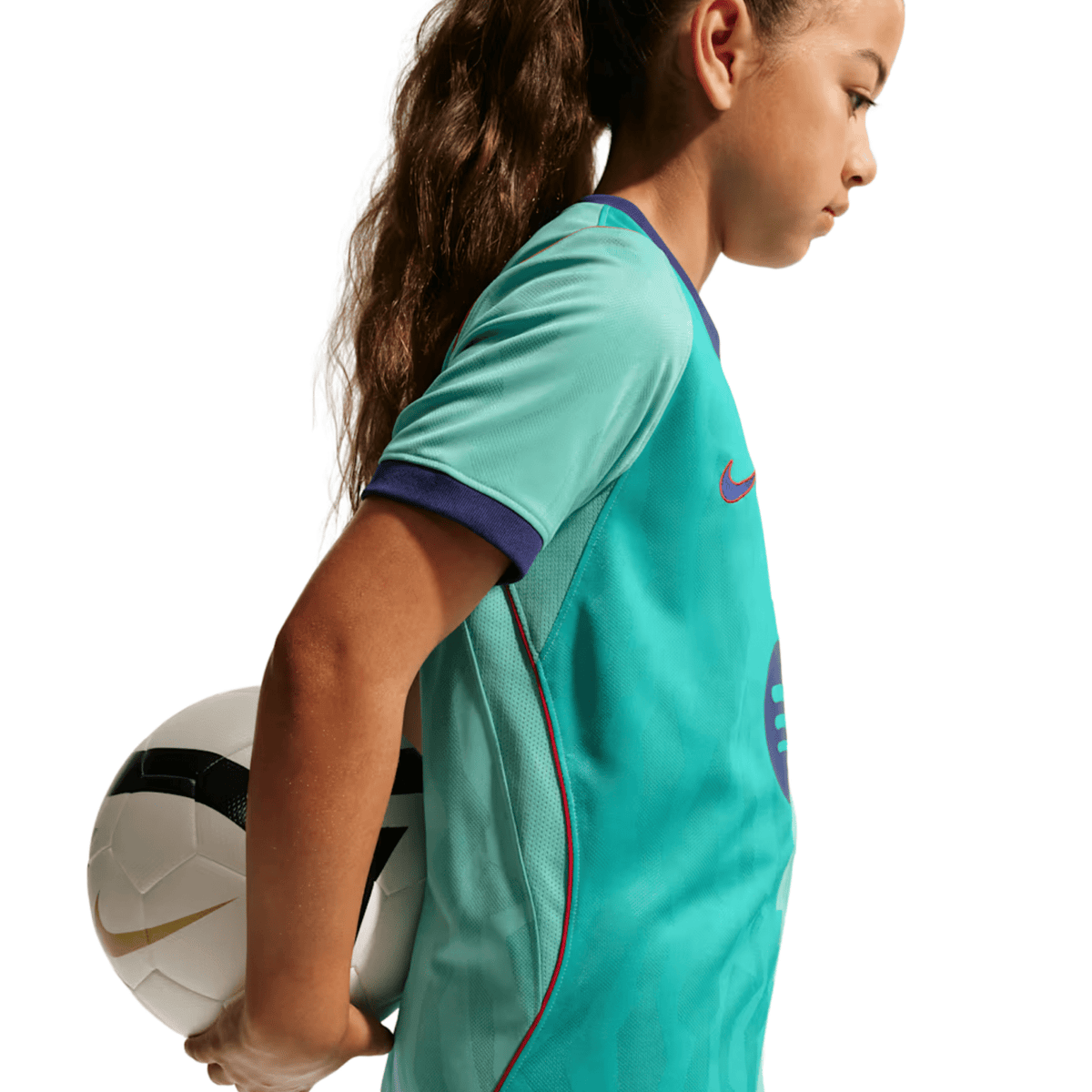 Nike Youth Barcelona Third Jersey 26/27 (Green Frost/Loyal Blue) | SoccerWearhouse