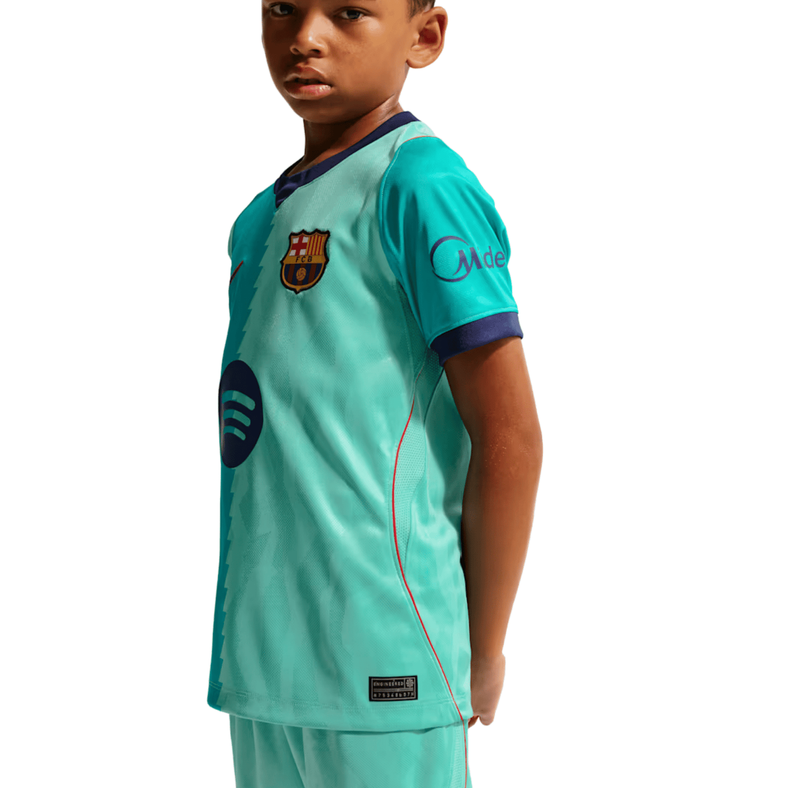 Nike Youth Barcelona Third Jersey 26/27 (Green Frost/Loyal Blue) | SoccerWearhouse