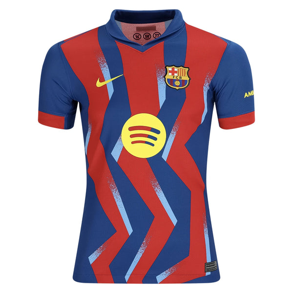 Nike Youth Gavi FC Barcelona 4th Soccer Jersey 25/26 (Gym Blue/Salsa R