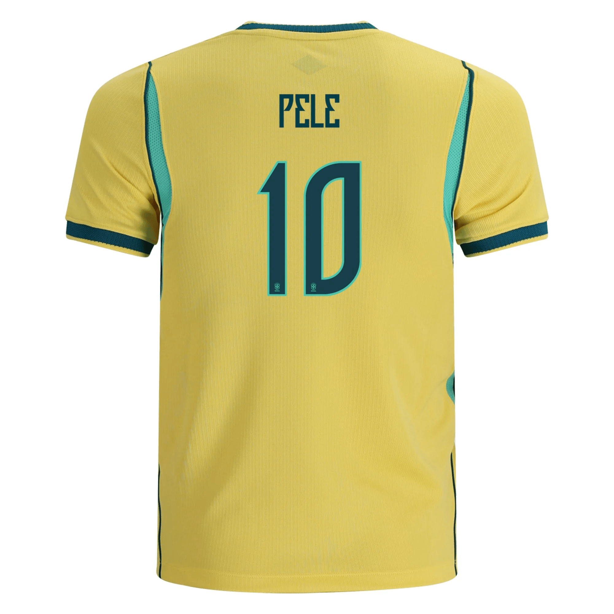 Nike Youth Brazil Pele Home Stadium Jersey 2026 (Yellow Canary/Teal)